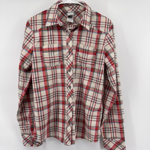 The North Face Plaid Button‎ Down Shirt Casual Outdoor Hiking Long Sleeve M - Picture 2 of 7